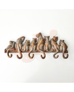 Cat Key Rack - Rust