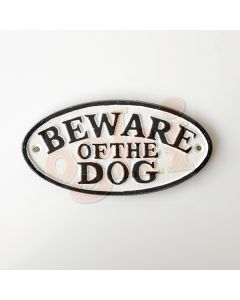 Beware of the Dog Oval Sig18cm