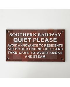 Southern Railway Quiet Sign