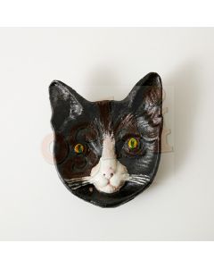 Cat face dish 11x9cm