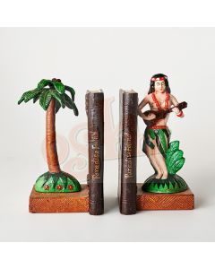 Hula Girl & Palm Tree Bookends