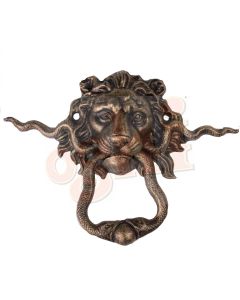 Lion with Snake Door Knocker