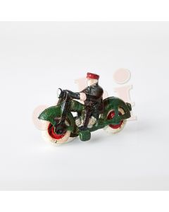 Motorbike with Rider Green 8cm
