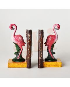 Pink Flamingo Bookends