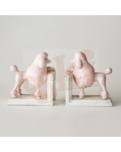 Pink Poodle Bookends