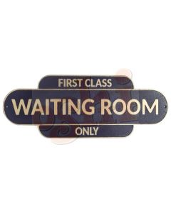 Waiting Room Sign Blue 60cm