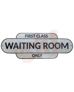 Waiting Room Sign B&W 60cm
