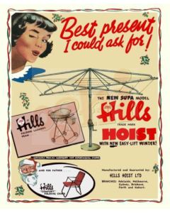 Hills Hoist Tin Sign  35x26cm
