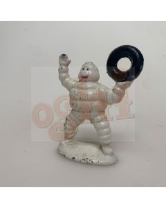 Small Mich Man holding tyre