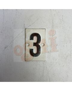 Number 3 Sign - Rust