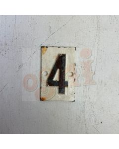 Number 4 Sign - Rust