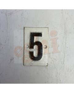Number 5 Sign - Rust