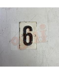 Number 6 Sign - Rust