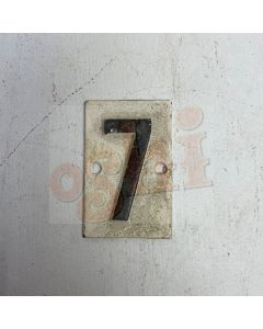 Number 7 Sign - Rust