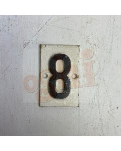 Number 8 Sign - Rust
