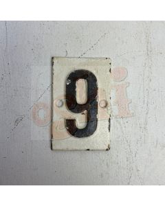 Number 9 Sign - Rust