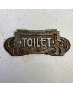 Toilet Sign Art Nouveau - Rust